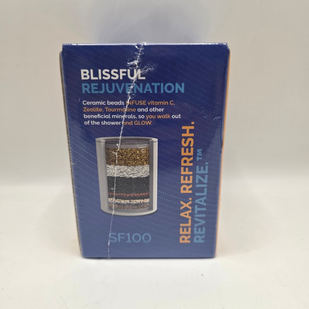 AquaBliss SF100 Shower Filter Chrome Multi-Stage Revitalizing New Water Purifier